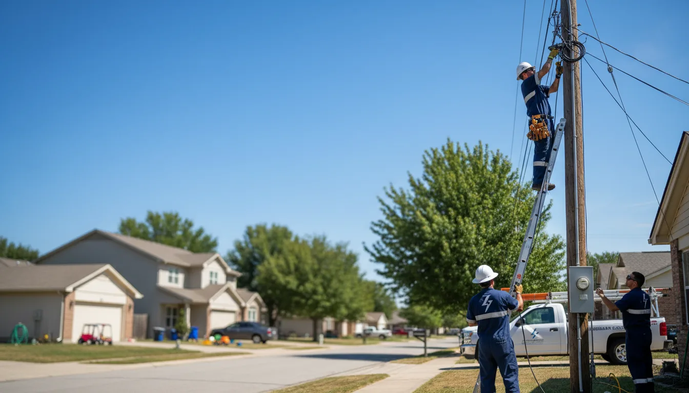 Residential electrician providing installation services in Webbers Falls, OK